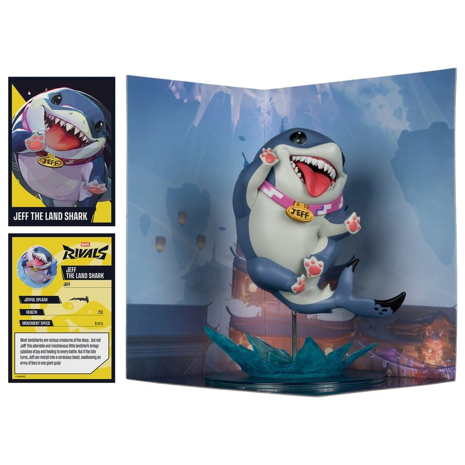 Marvel Rivals Collection Gamerverse 1/10 Action Figure Jeff The Land Shark 20 cm  product photo