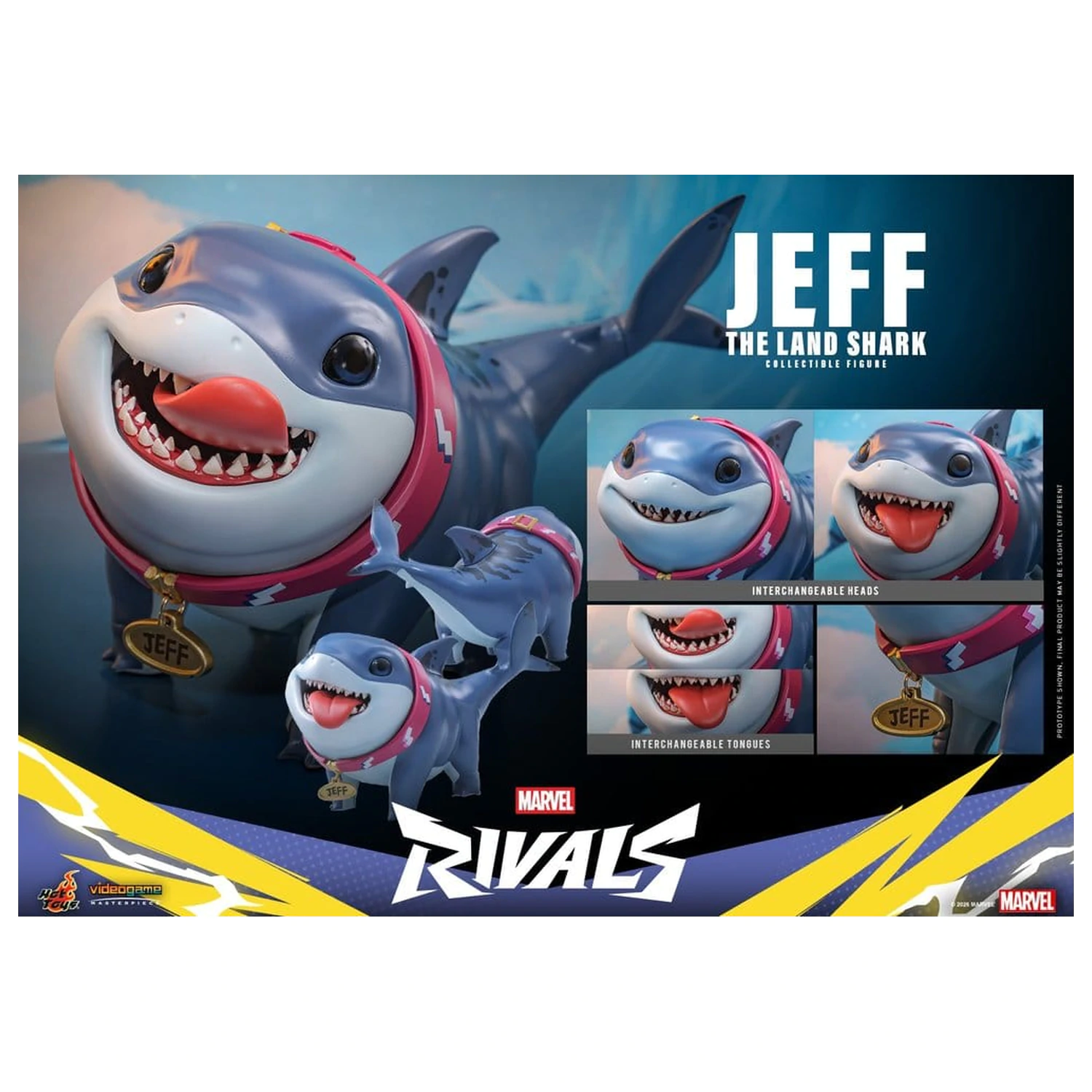 Marvel Rivals Videogame Masterpiece Series Action Figure Jeff the Land Shark 11 cm product photo