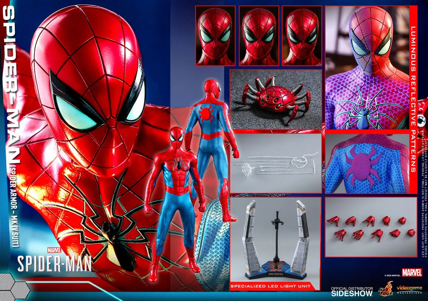 Marvel's Spider-Man Video Game Masterpiece Action Figure 1/6 Spider-Man (Spider Armor MK IV Suit) product photo