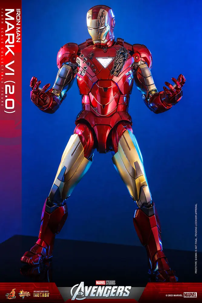 Marvel's The Avengers Movie Masterpiece Diecast Action Figure 1/6 Iron Man Mark VI (2.0) 32 cm product photo