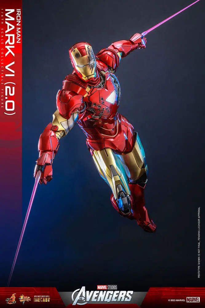 Marvel's The Avengers Movie Masterpiece Diecast Action Figure 1/6 Iron Man Mark VI (2.0) 32 cm product photo