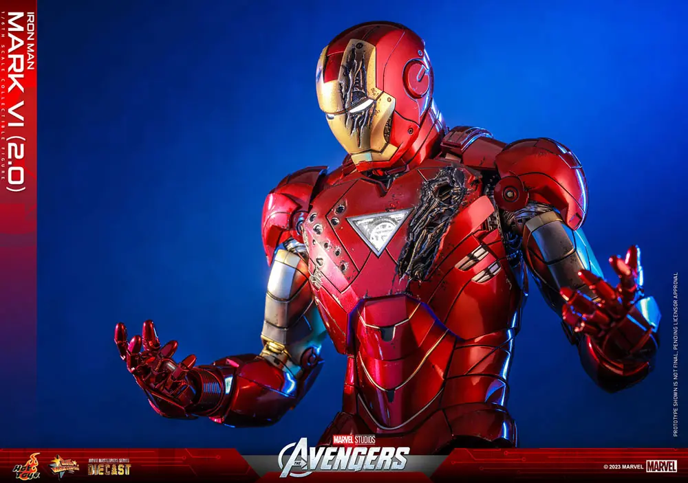 Marvel's The Avengers Movie Masterpiece Diecast Action Figure 1/6 Iron Man Mark VI (2.0) 32 cm product photo