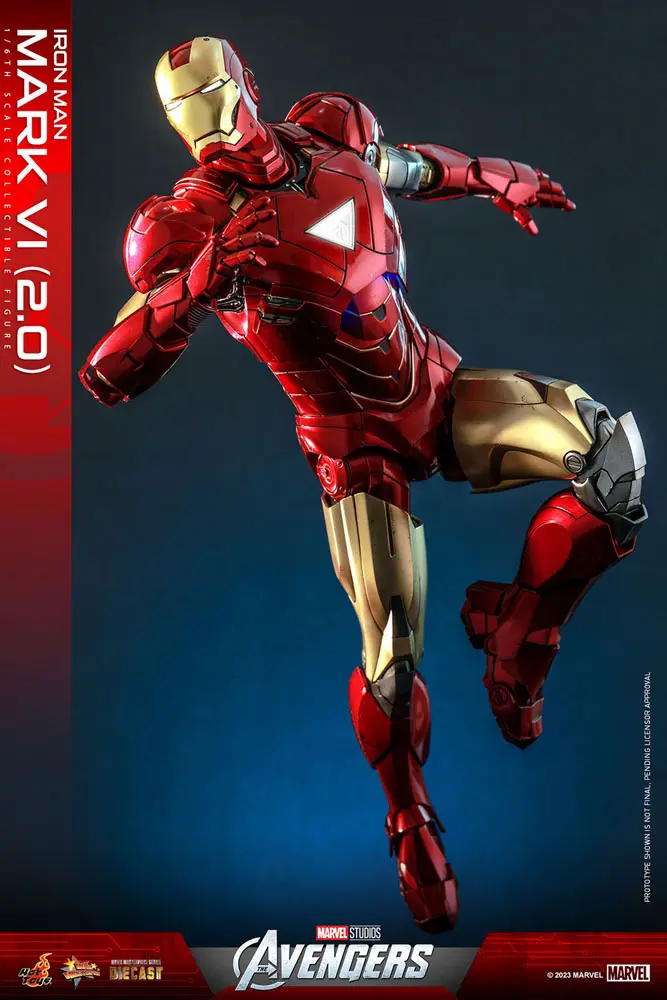 Marvel's The Avengers Movie Masterpiece Diecast Action Figure 1/6 Iron Man Mark VI (2.0) 32 cm product photo
