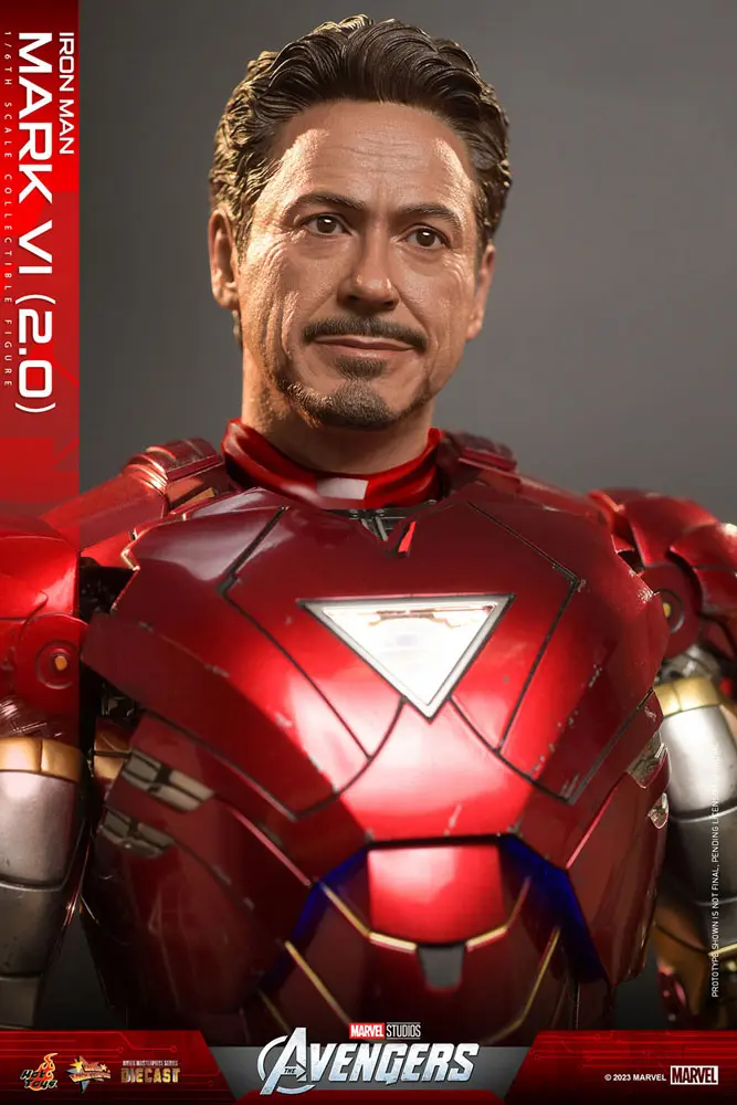 Marvel's The Avengers Movie Masterpiece Diecast Action Figure 1/6 Iron Man Mark VI (2.0) 32 cm product photo