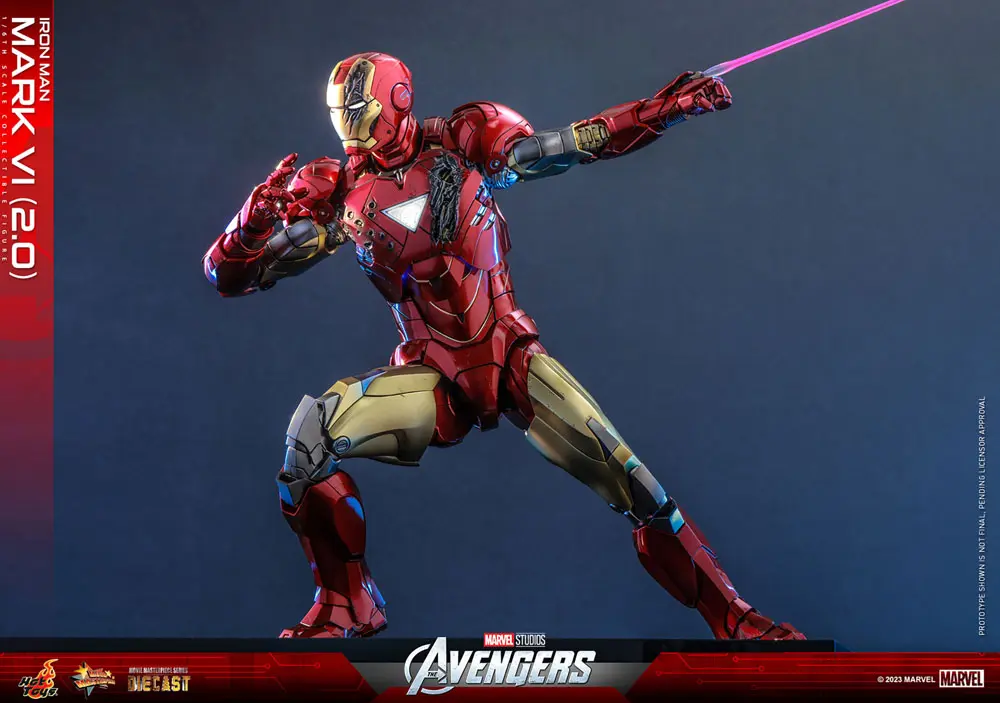 Marvel's The Avengers Movie Masterpiece Diecast Action Figure 1/6 Iron Man Mark VI (2.0) 32 cm product photo