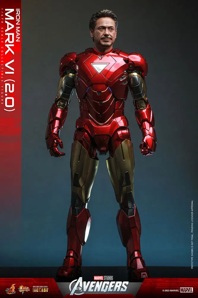 Marvel's The Avengers Movie Masterpiece Diecast Action Figure 1/6 Iron Man Mark VI (2.0) 32 cm product photo