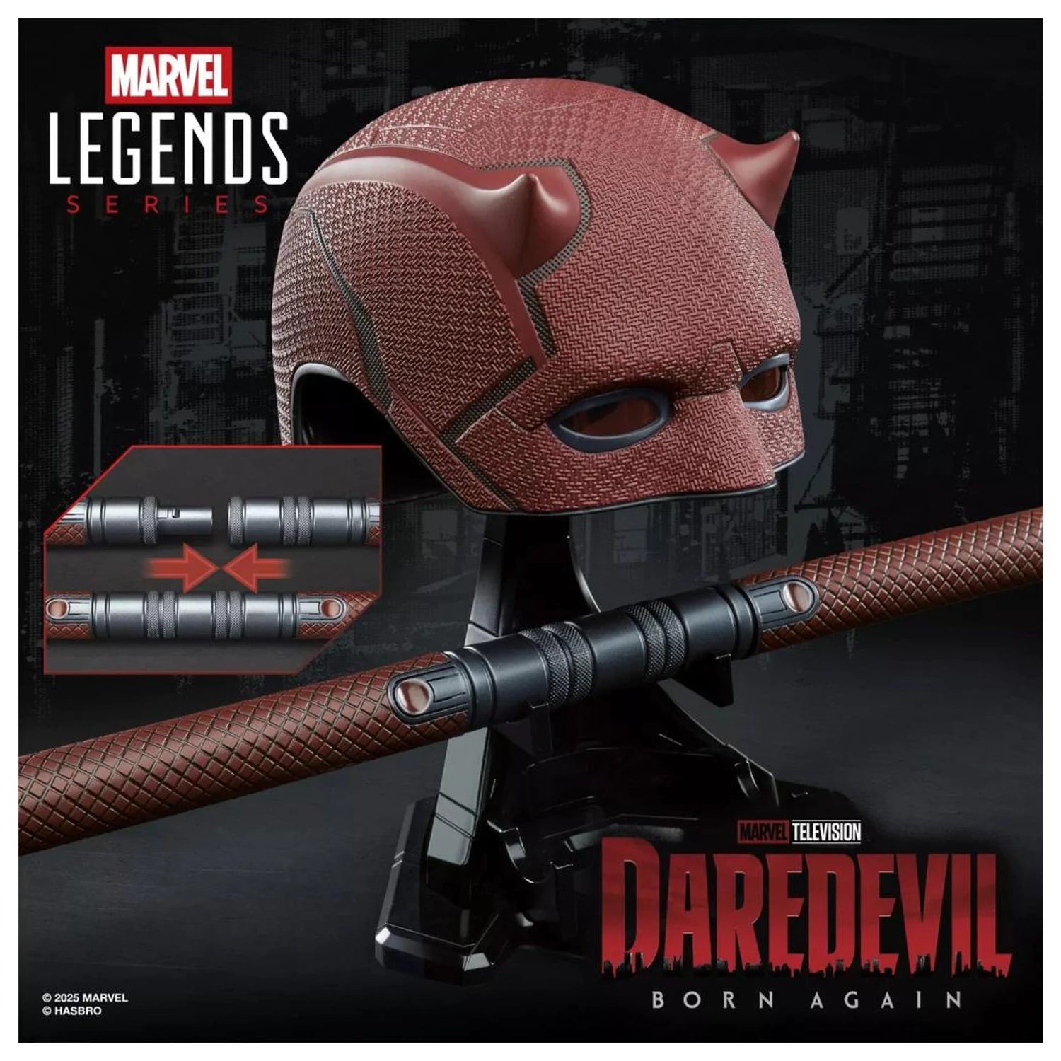 MARVEL Helmet & Billy club Premium roleplay replica Daredevil Legend Series product photo