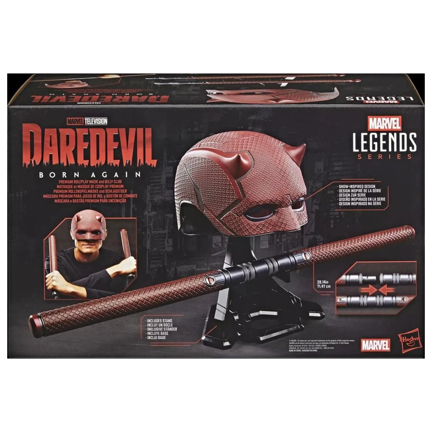 MARVEL Helmet & Billy club Premium roleplay replica Daredevil Legend Series product photo