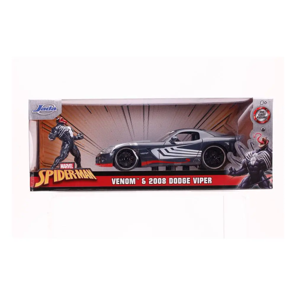 Marvel Spider-Man Hollywood Rides Diecast Model 1/24 2008 Dodge Viper SRT10 with Figure product photo