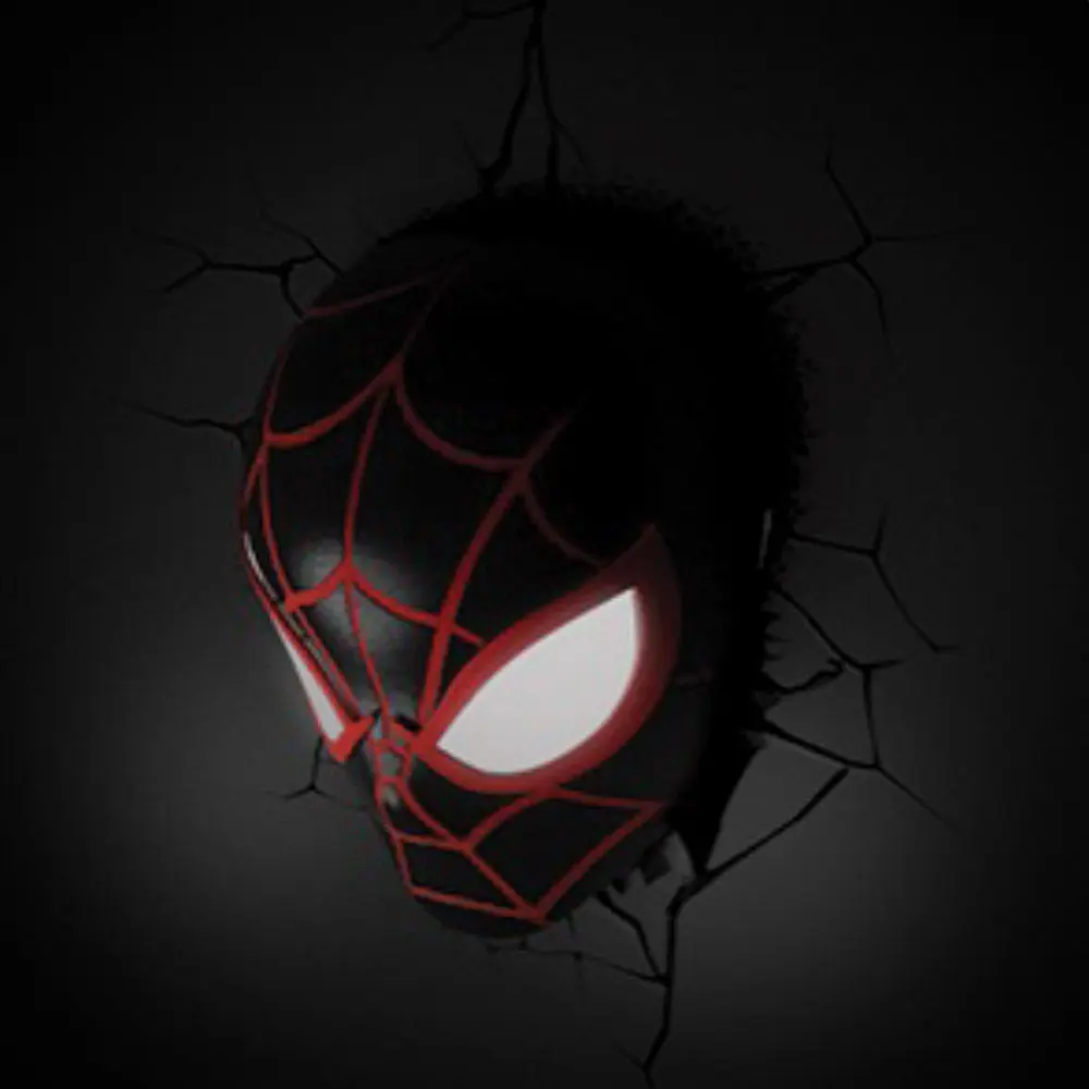 Marvel 3D LED Light Spider-Man Miles Morales Face 3D product photo