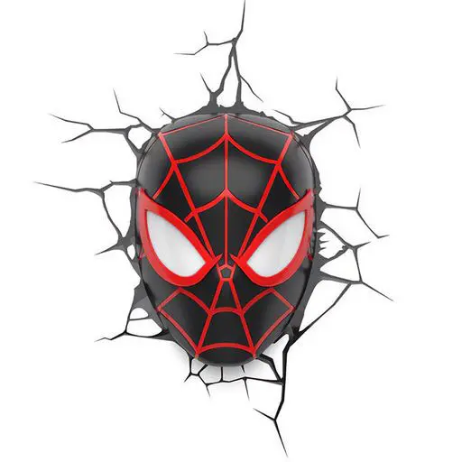 Marvel 3D LED Light Spider-Man Miles Morales Face 3D product photo