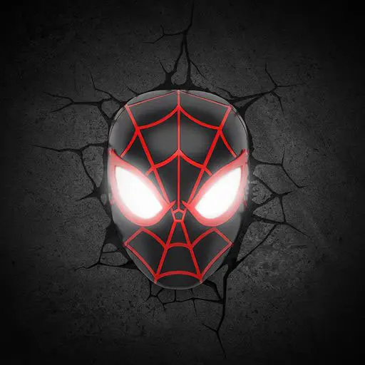 Marvel 3D LED Light Spider-Man Miles Morales Face 3D product photo