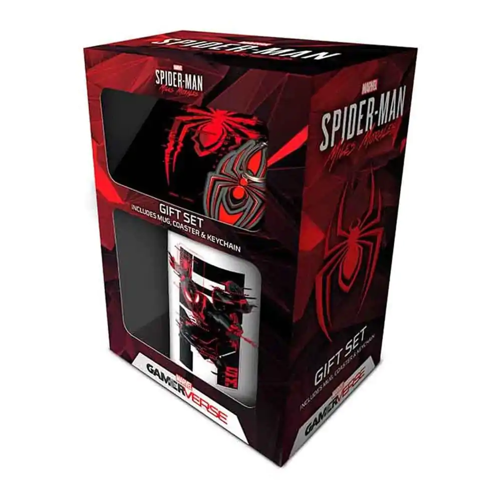 Marvel Mug, Coaster and Keychain Set Spider-Man Miles Morales Web Glitch termékfotó