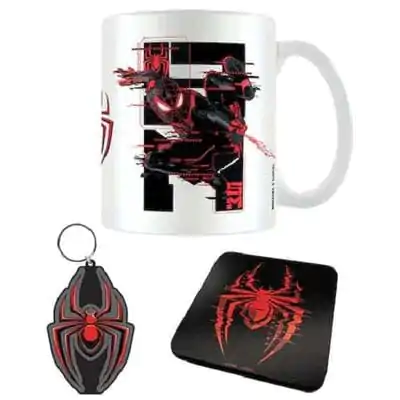 Marvel Mug, Coaster and Keychain Set Spider-Man Miles Morales Web Glitch termékfotó