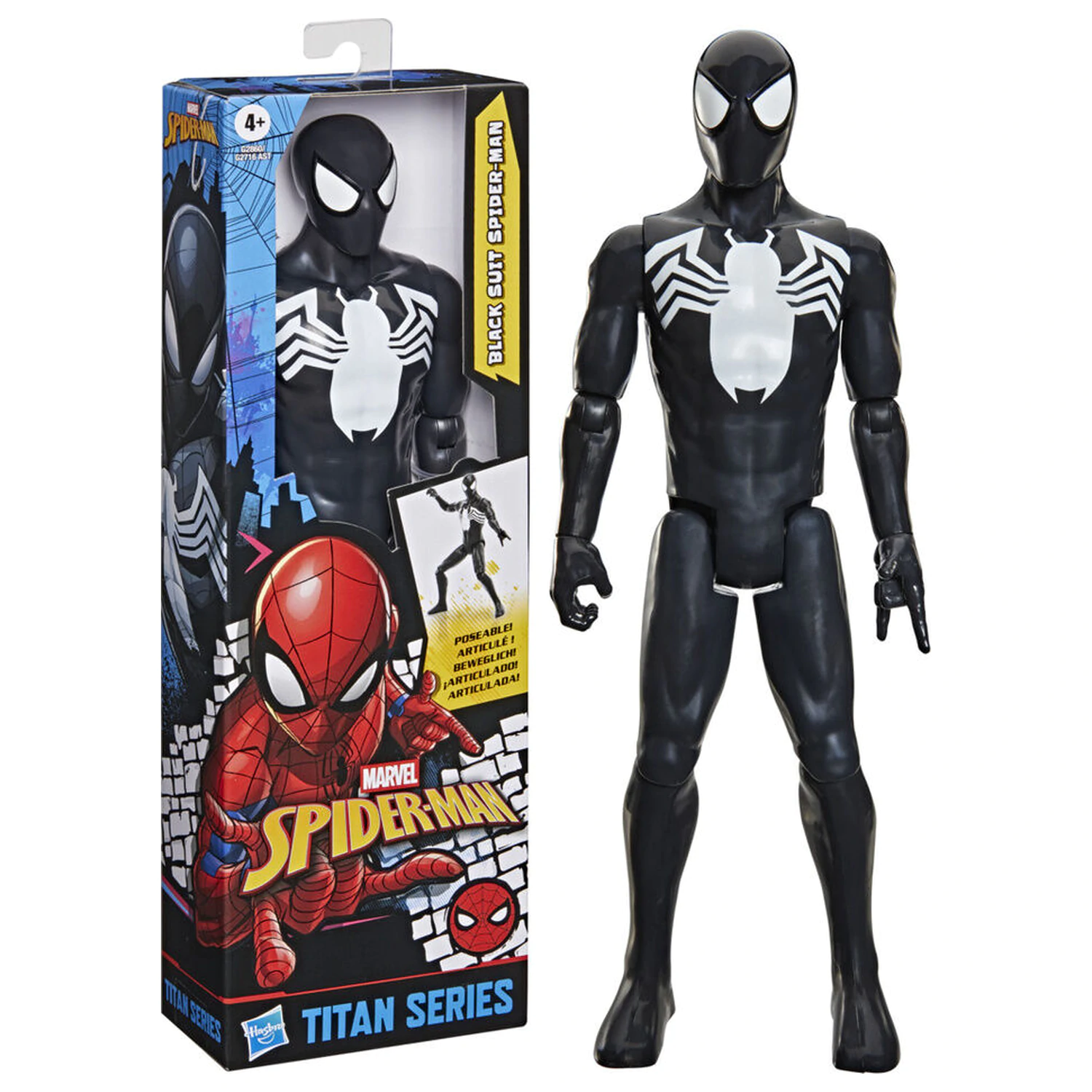 Marvel Spider-Man Titan Series Black Suit Spider-Man figure 30cm product photo