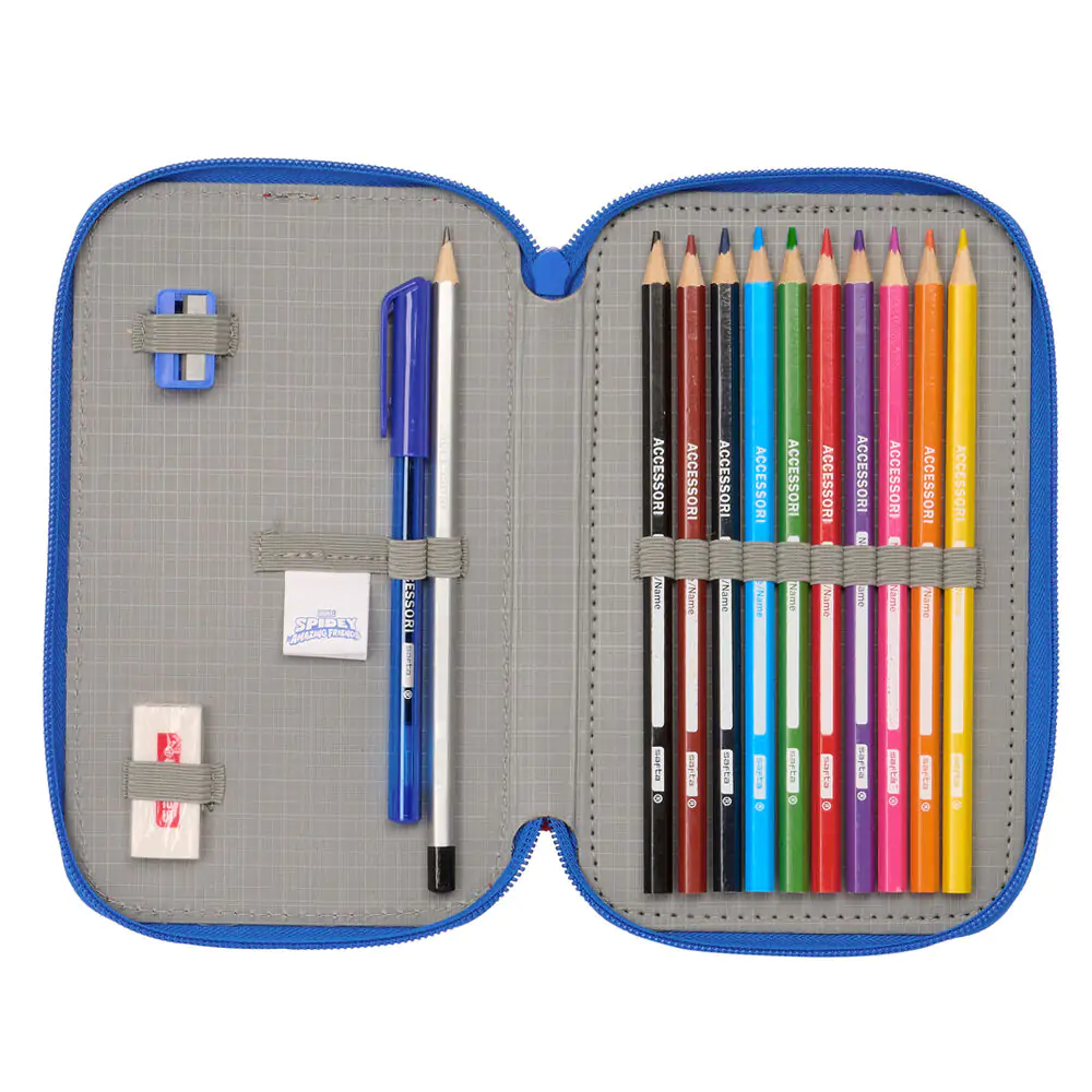 Marvel Spidey Amazing Friends double pencil case 28pcs product photo