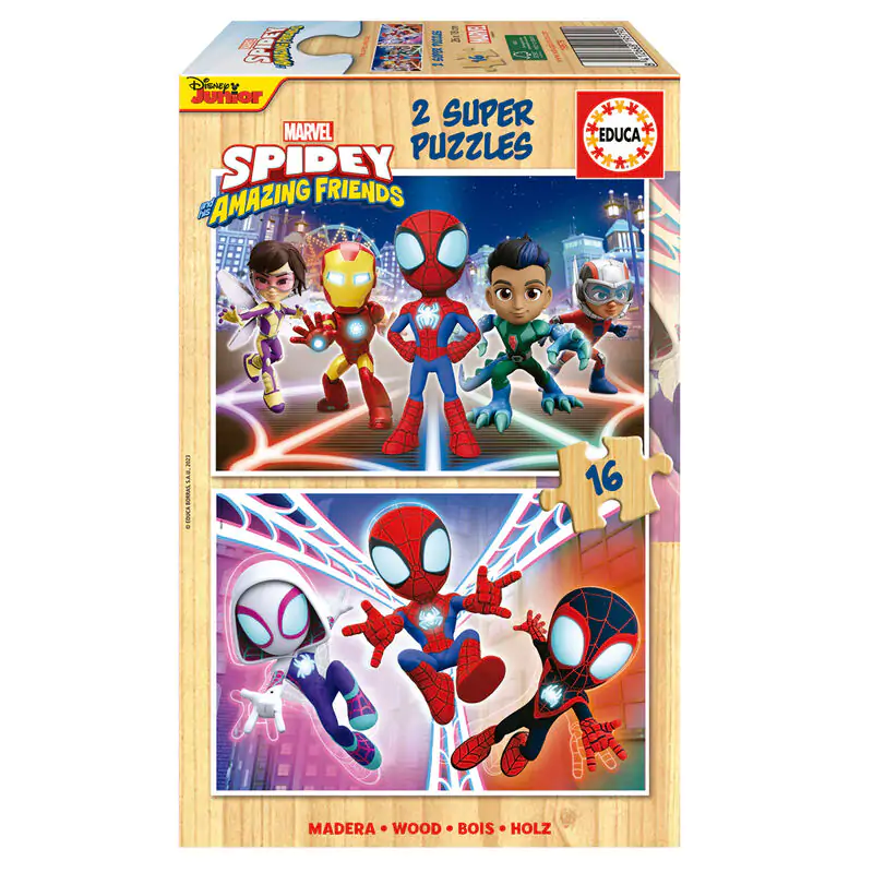 Marvel Spidey Amazing Friends wood puzzle 2x16pcs product photo