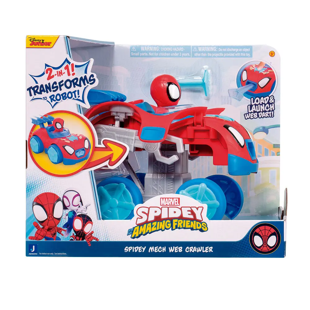 Marvel Spidey Amazing Friends Spidey Mech Web Crawler vehicle product photo