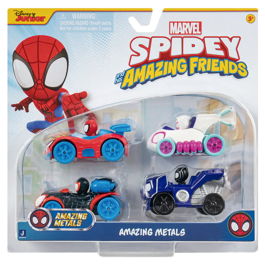 Marvel Spidey Amazing Metals pack 4 vehicles product photo