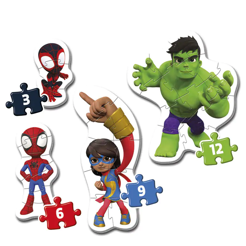 Marvel Spidey and His Amazing Friends puzzle 3-6-9-12pcs product photo