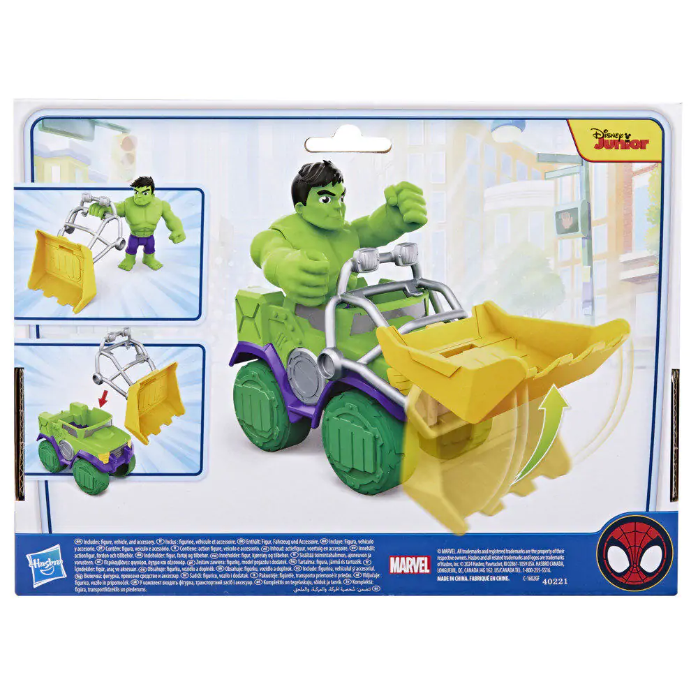 Marvel Spidey and His Amazing Friends Set Wrecking truck + Hulk figure product photo