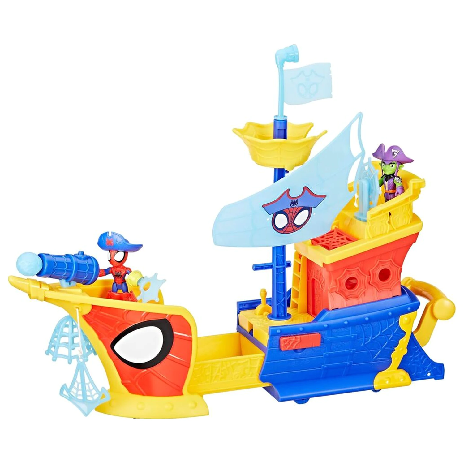 Marvel Spidey Spider Web and Bubbles Pirate Ship playset product photo