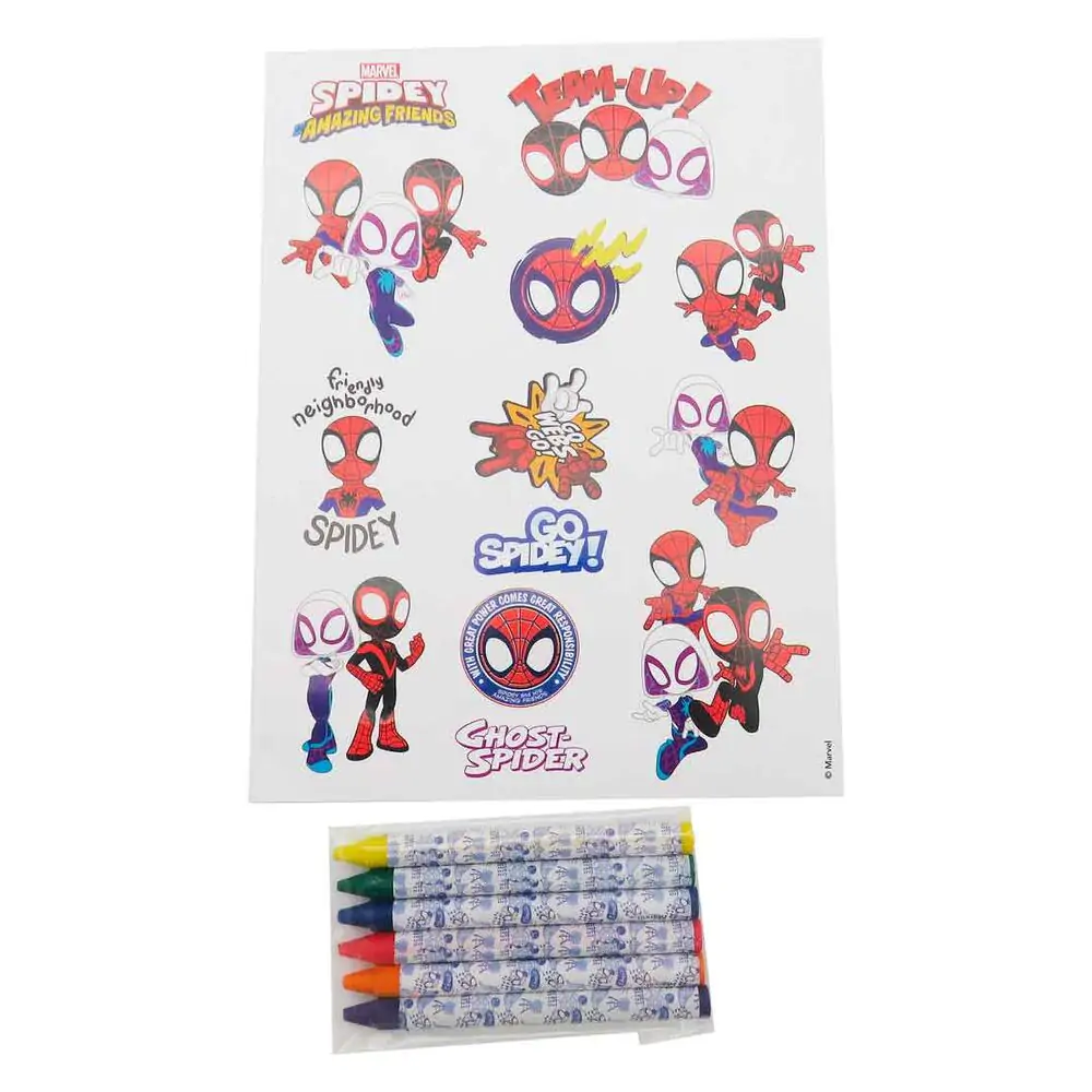 Marvel Spidey colouring book with pencils and erasers product photo