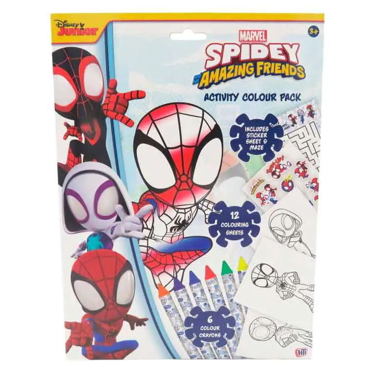 Marvel Spidey colouring book with pencils and erasers product photo