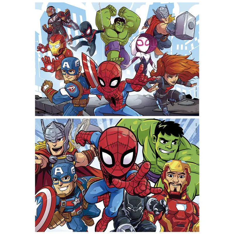 Marvel Super Hero Adventures wooden puzzle 2x25pcs product photo