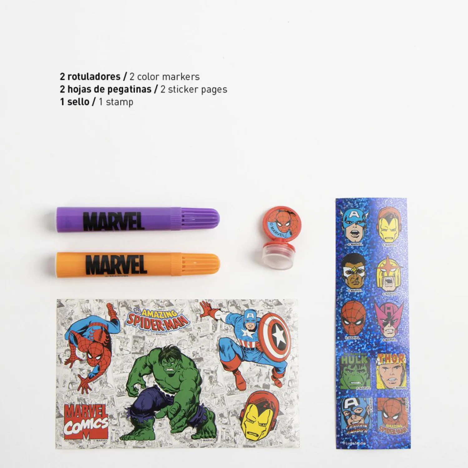 Marvel colouring stationery set product photo