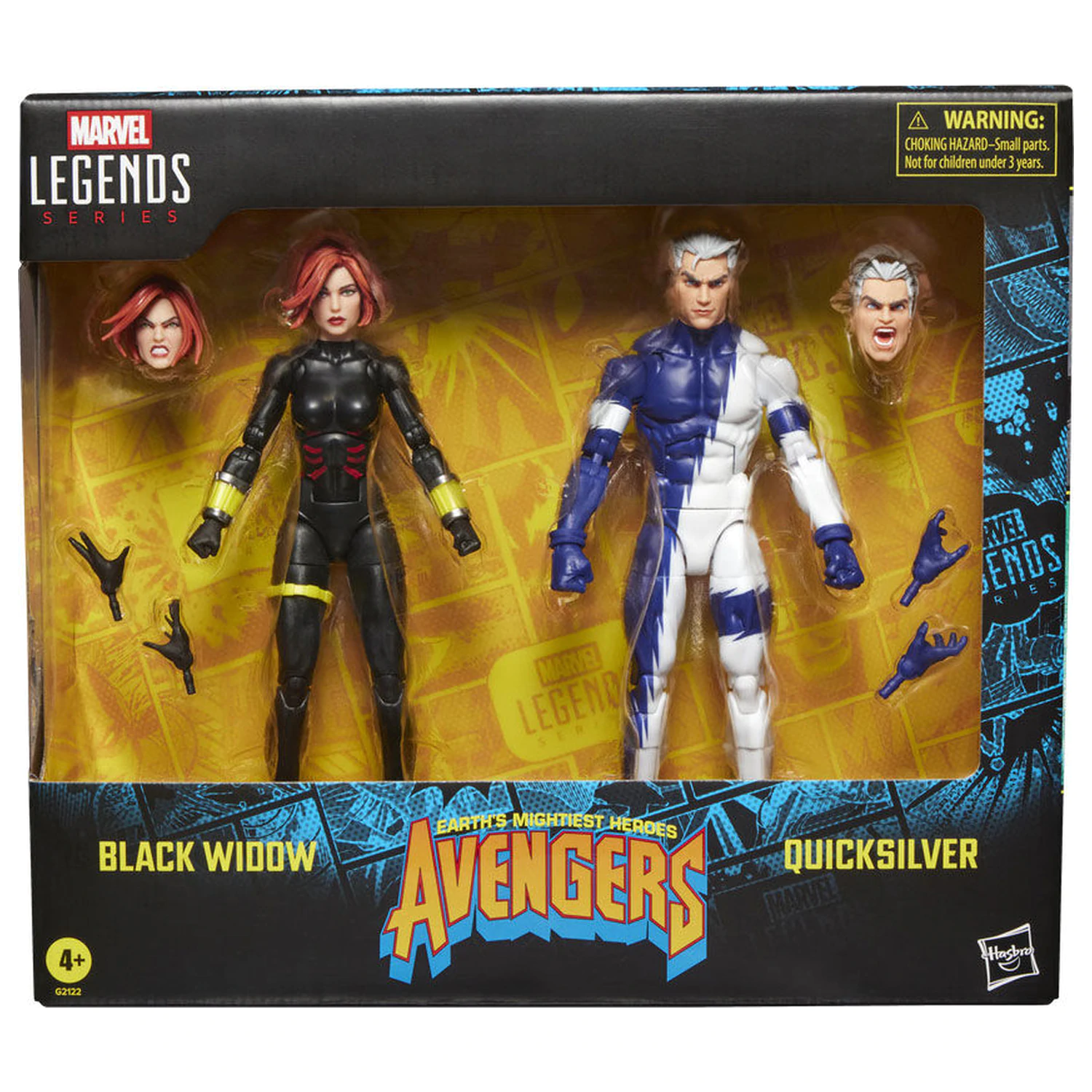 Marvel The Avengers Black Widow and Quicksilver set of 2 figures 15cm product photo