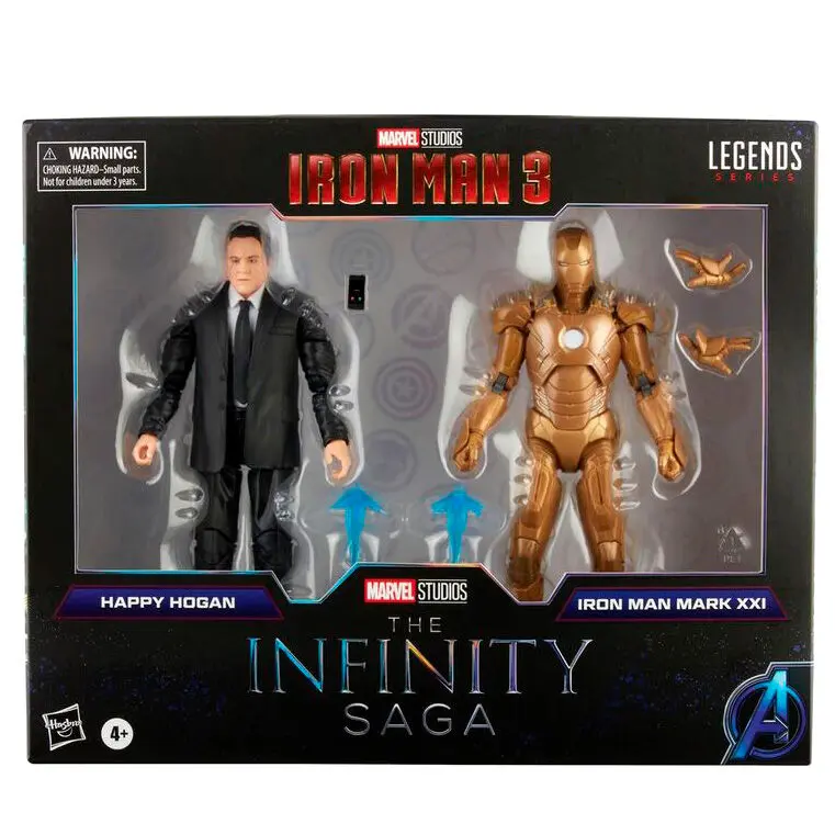 The Infinity Saga Marvel Legends Action Figure 2-Pack 2021 Happy Hogan & Iron Man (Iron Man 3) 15 cm product photo