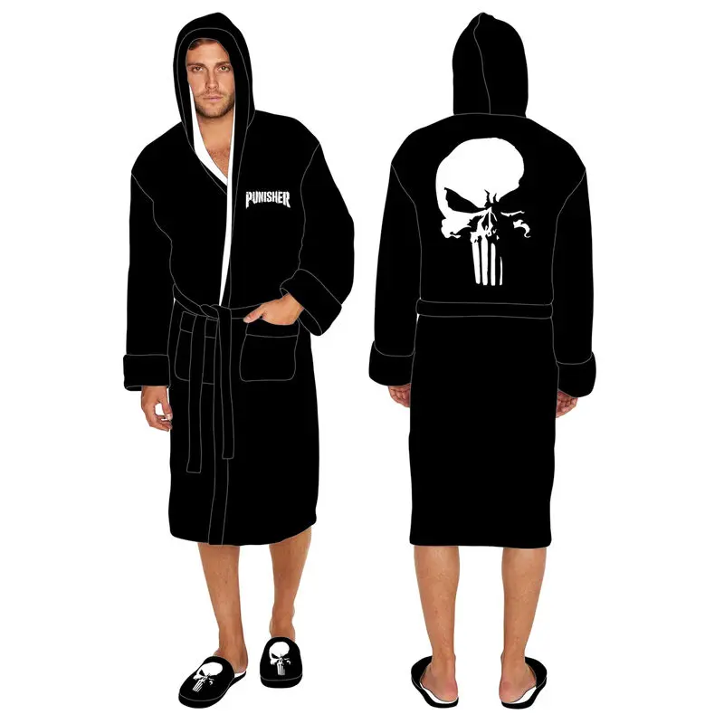 Marvel The Punisher mens fleece bathrobe product photo