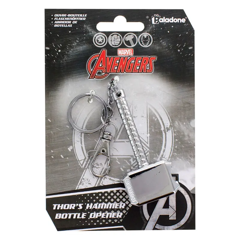Marvel Keychain with Bottle Opener Thors Hammer product photo