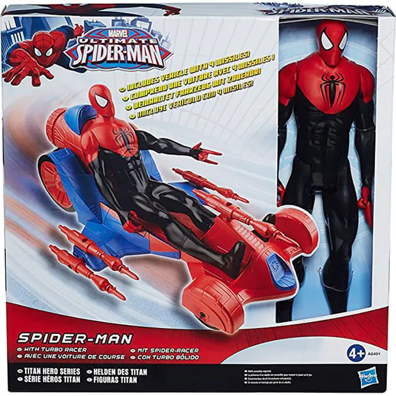 Marvel Titan Hero Series Spiderman figure + vehicle termékfotó