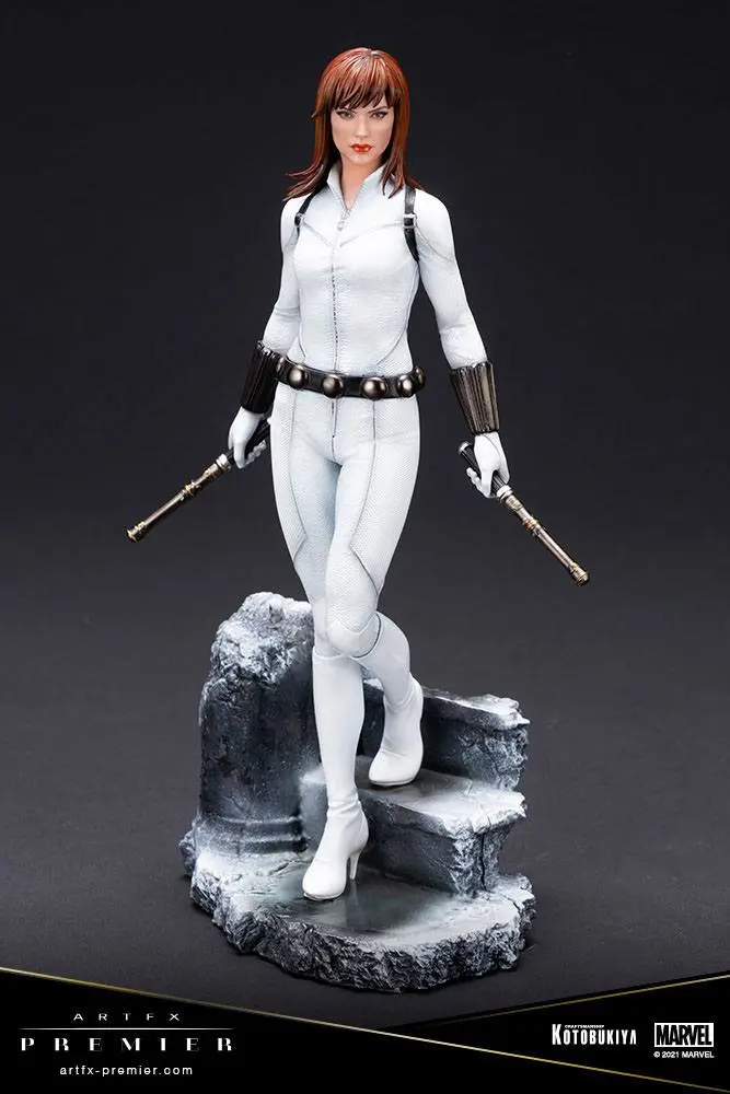 Marvel Universe ARTFX Premier PVC Statue 1/10 Black Widow White Costume Limited Edition 21 cm product photo