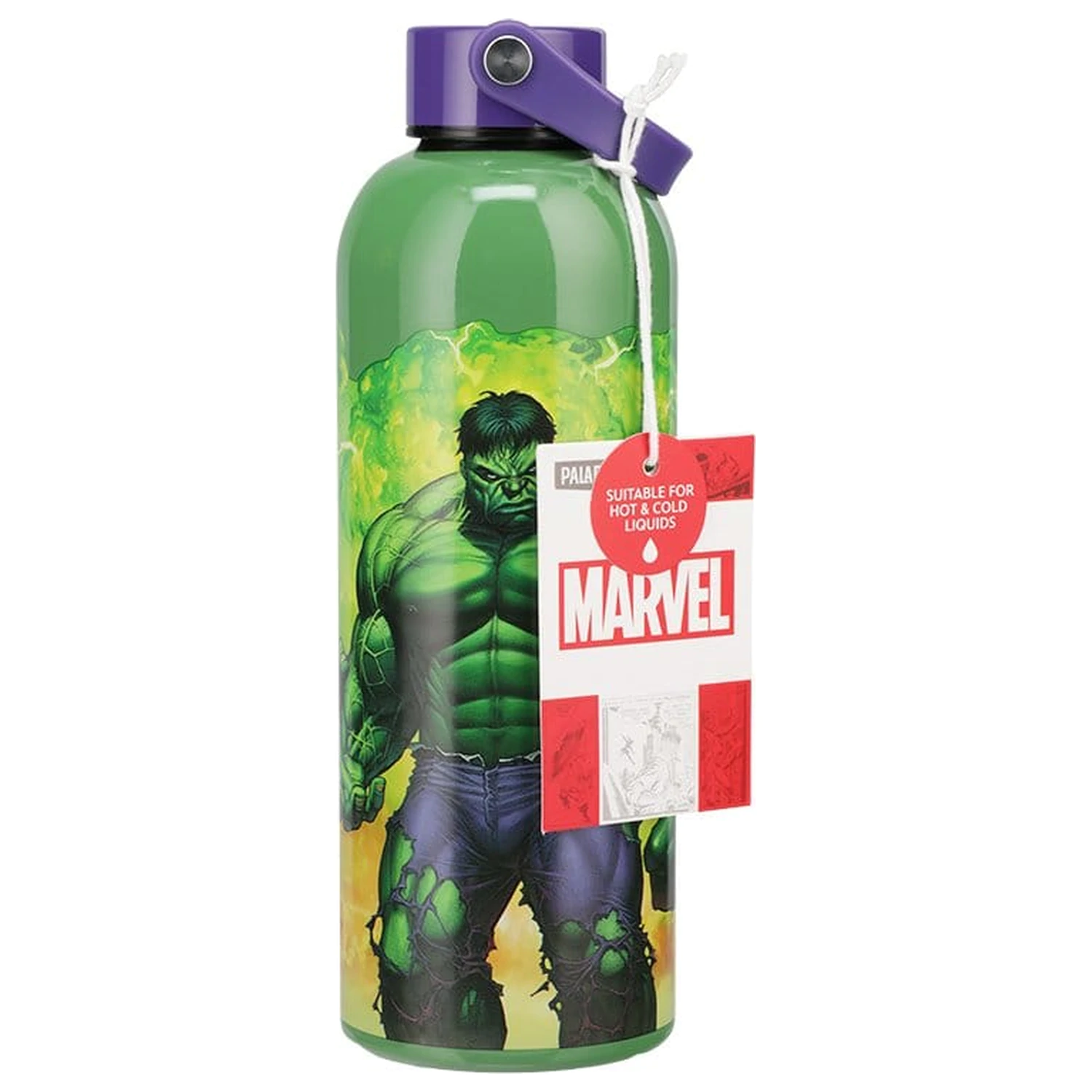 Marvel Universe Metal Water Bottle Hulk with Carry Loop product photo