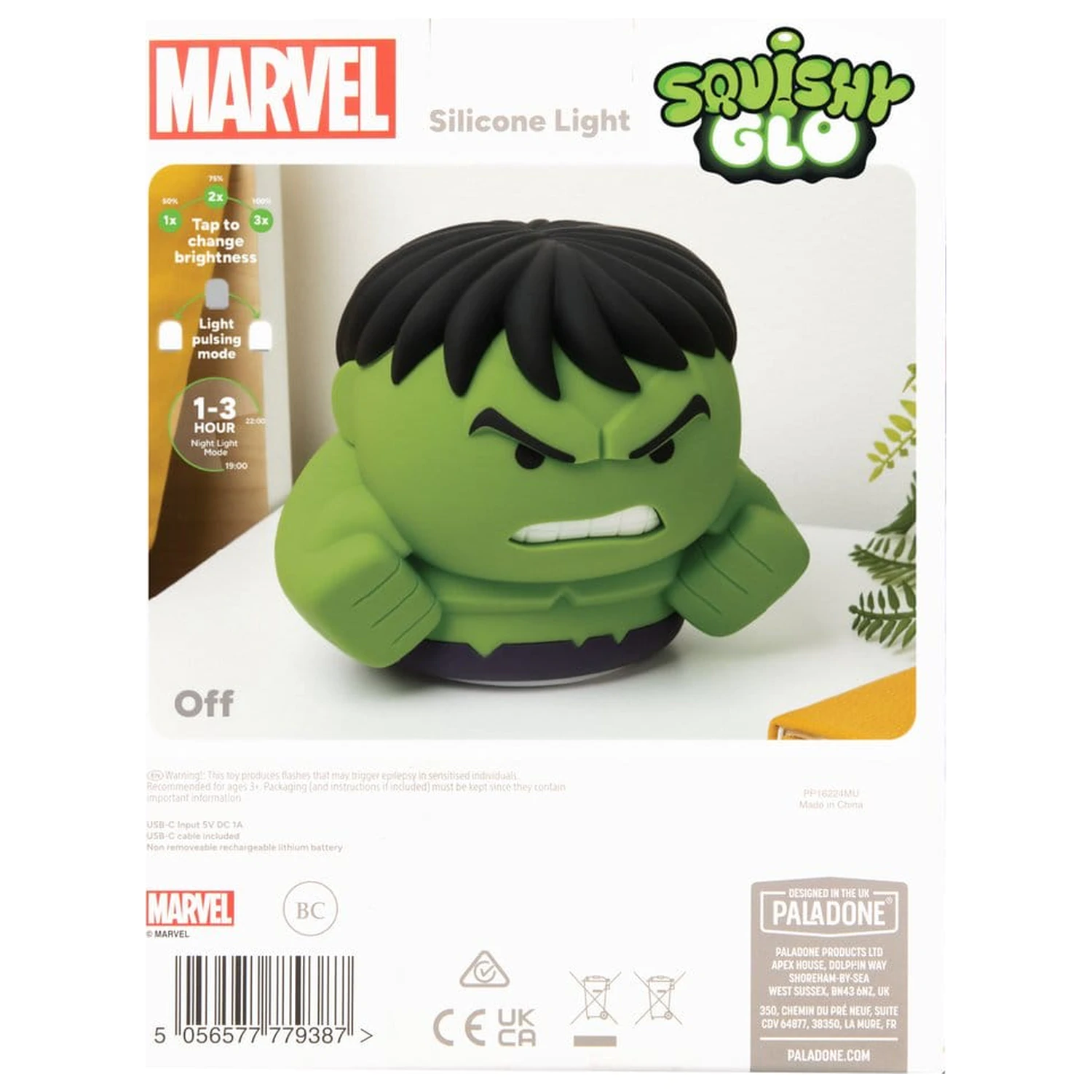 Marvel Universe SquishyGlo Silicon Light Hulk 15 cm product photo