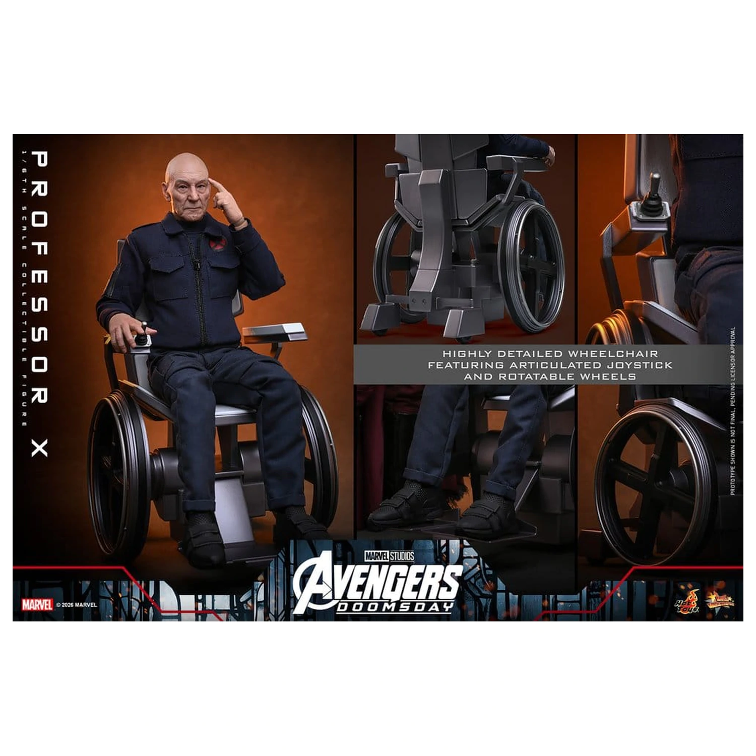 Marvel X-Men Action Figure 1/6 Professor X 25 cm product photo