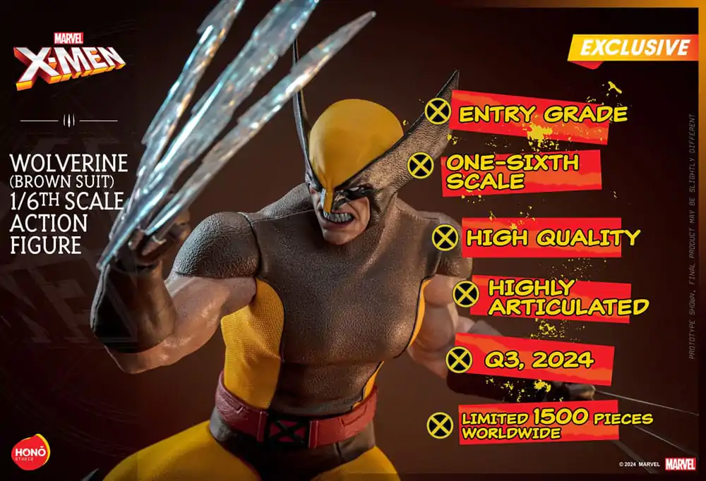 Marvel X-Men Action Figure 1/6 Wolverine (Brown Suit) Exclusive 28 cm product photo