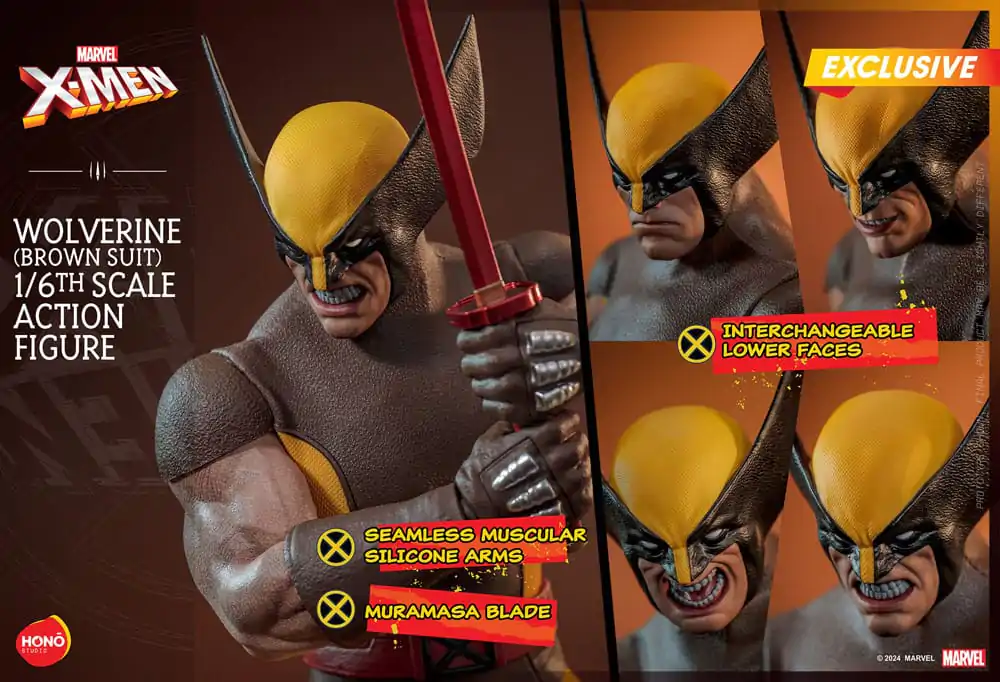 Marvel X-Men Action Figure 1/6 Wolverine (Brown Suit) Exclusive 28 cm product photo