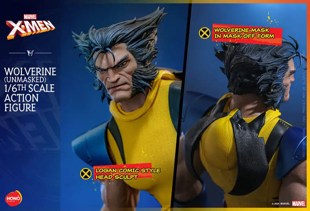 Marvel X-Men Action Figure 1/6 Wolverine (Unmasked) 28 cm product photo