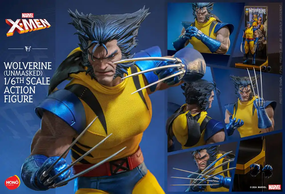 Marvel X-Men Action Figure 1/6 Wolverine (Unmasked) 28 cm product photo