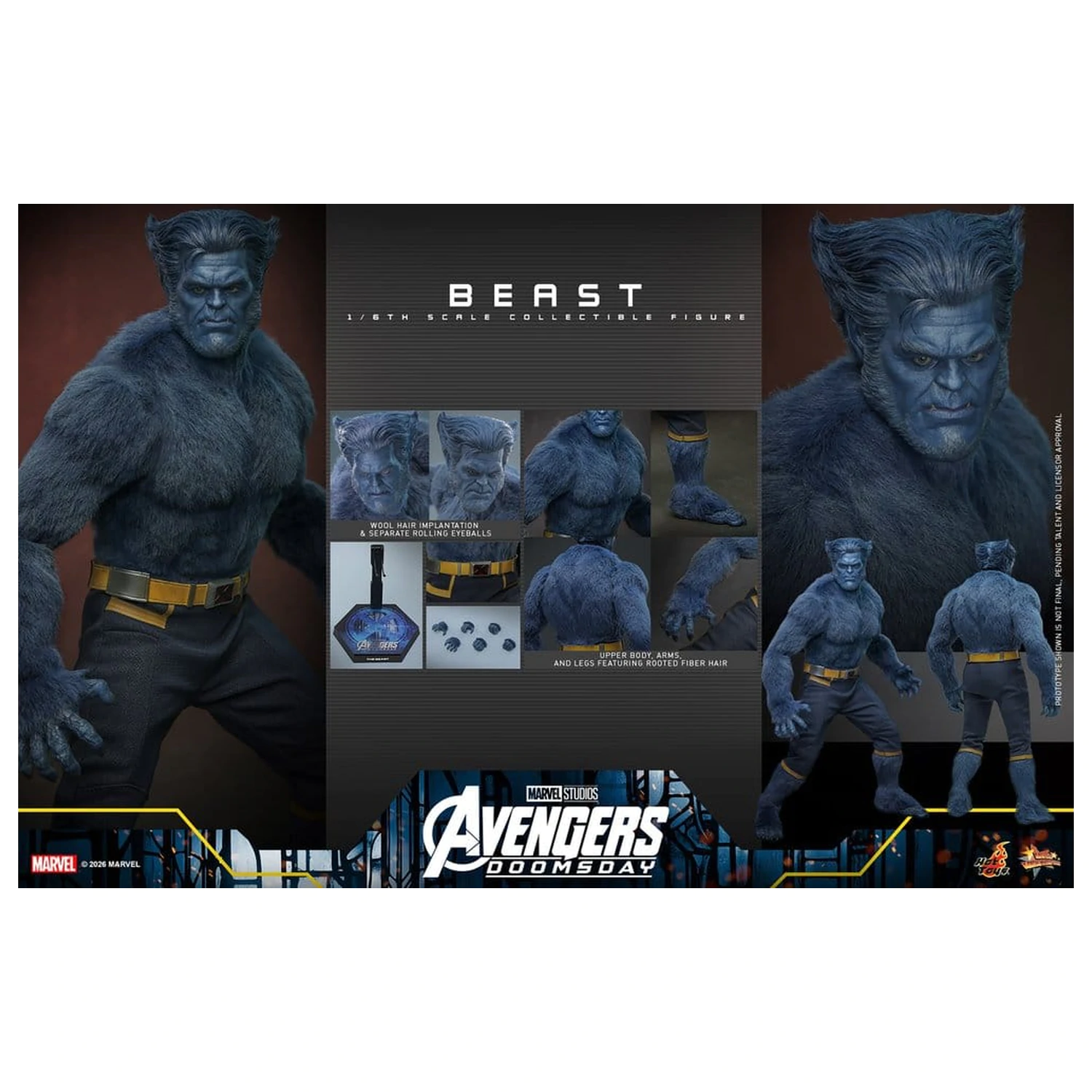 Marvel X-Men Movie Masterpiece Action Figure 1/6 Beast (Collector Edition) 33 cm product photo