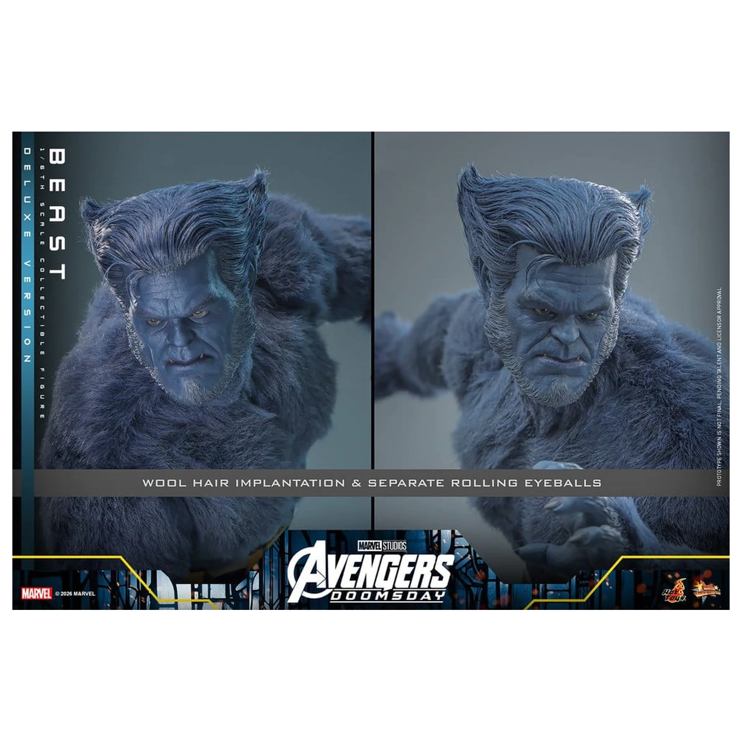 Marvel X-Men Movie Masterpiece Action Figure 1/6 Beast (Deluxe Version) 33 cm product photo