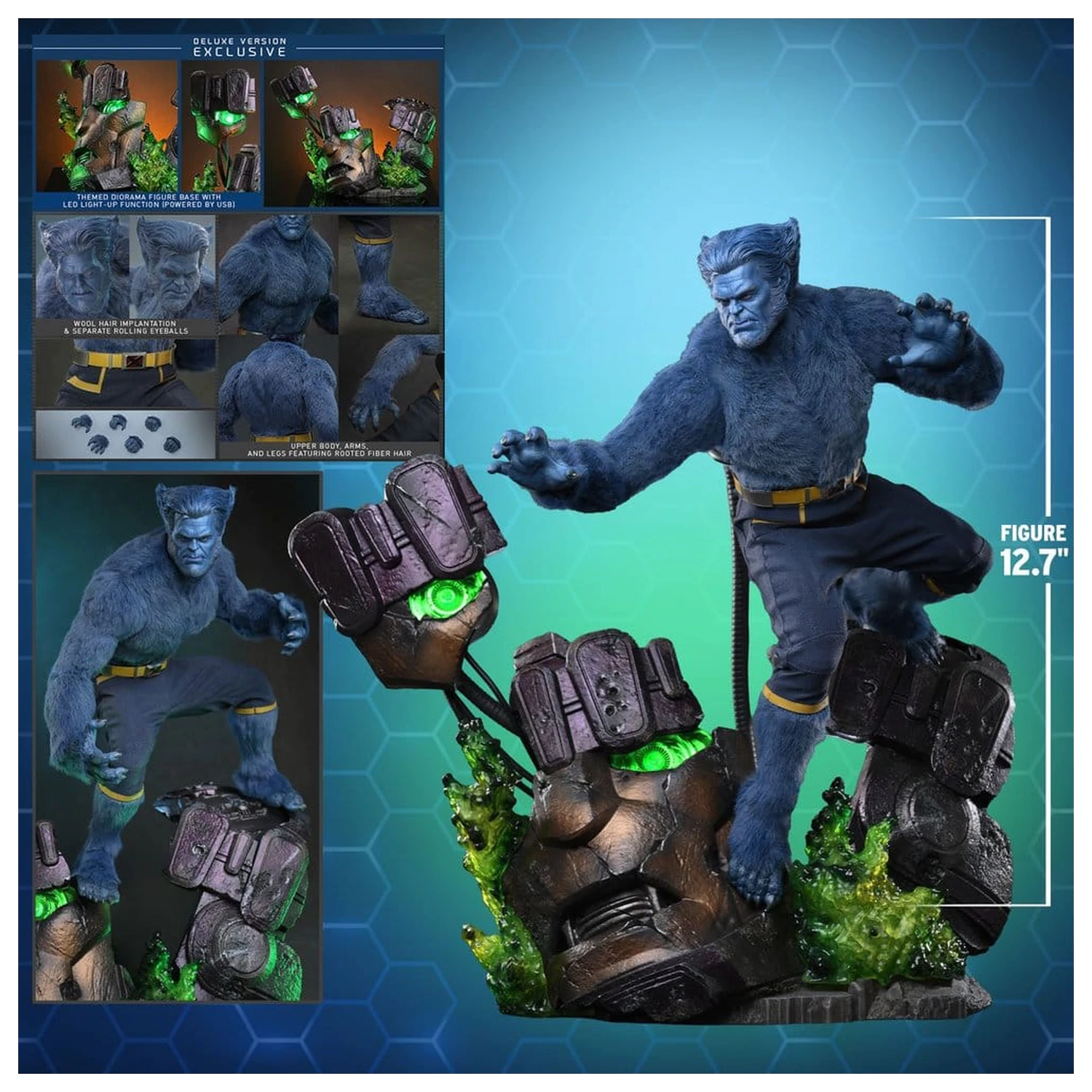 Marvel X-Men Movie Masterpiece Action Figure 1/6 Beast (Deluxe Version) 33 cm product photo