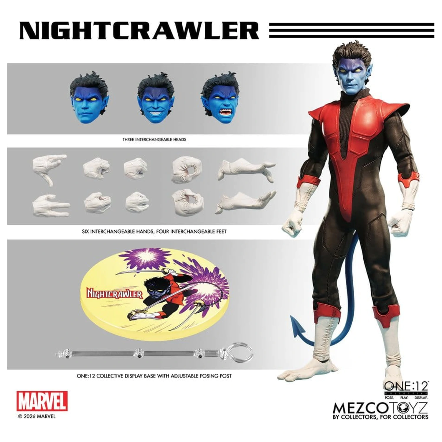 Marvel X-Men One:12 Collective Action Figure 1/12 Nightcrawler 16 cm product photo