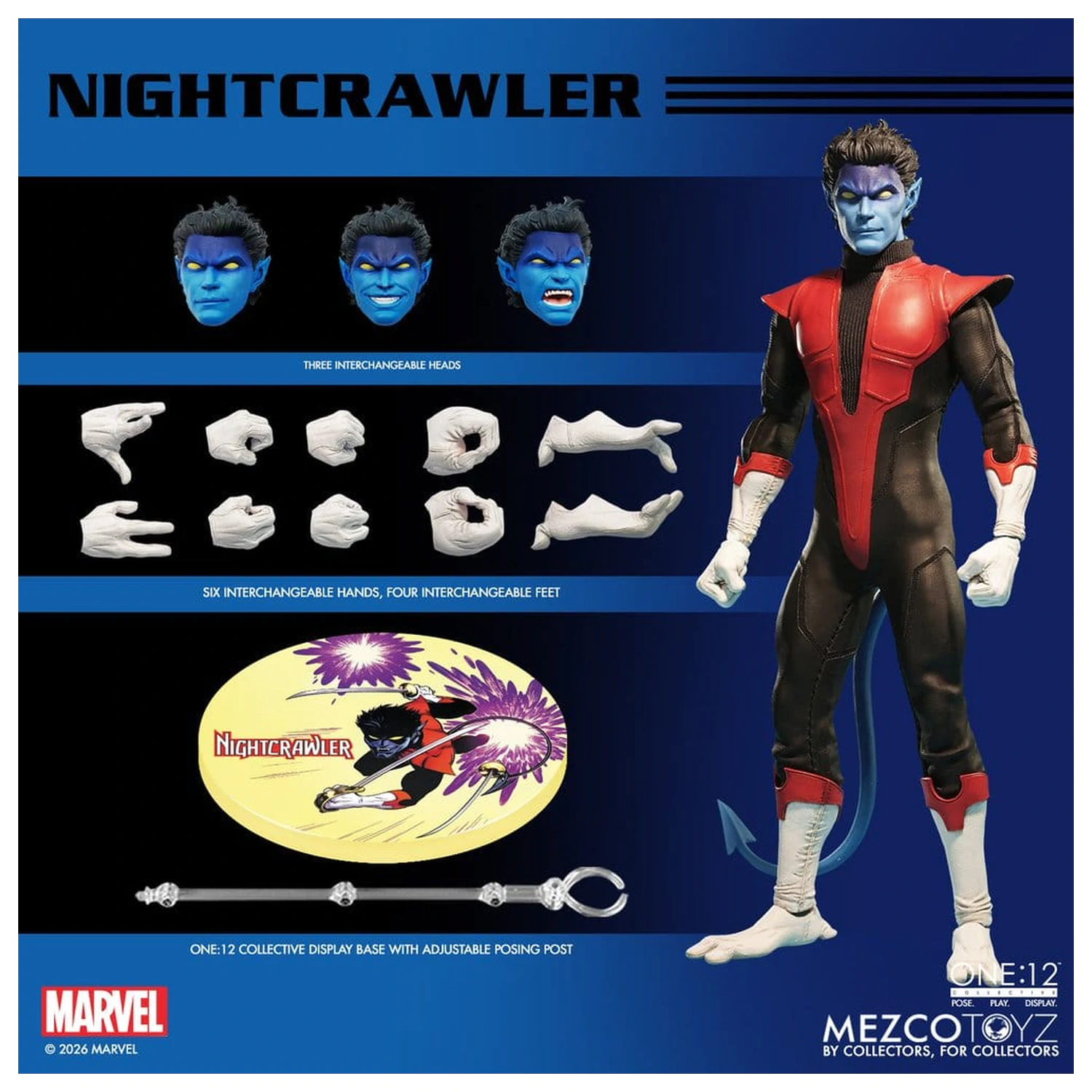 Marvel X-Men One:12 Collective Action Figure 1/12 Nightcrawler 16 cm product photo