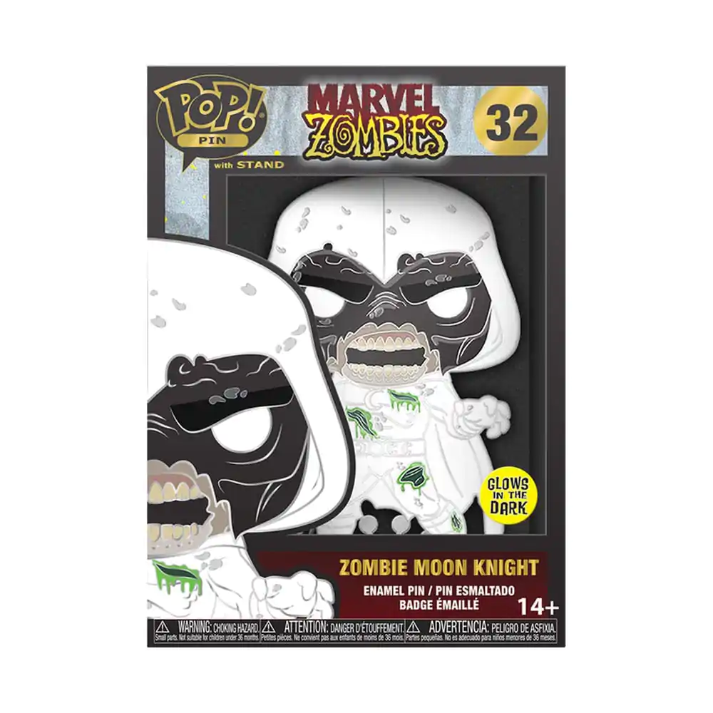 Marvel Zombie Loungefly POP! Enamel Pin Moon Knight (Glow-in-the-Dark) 10 cm termékfotó