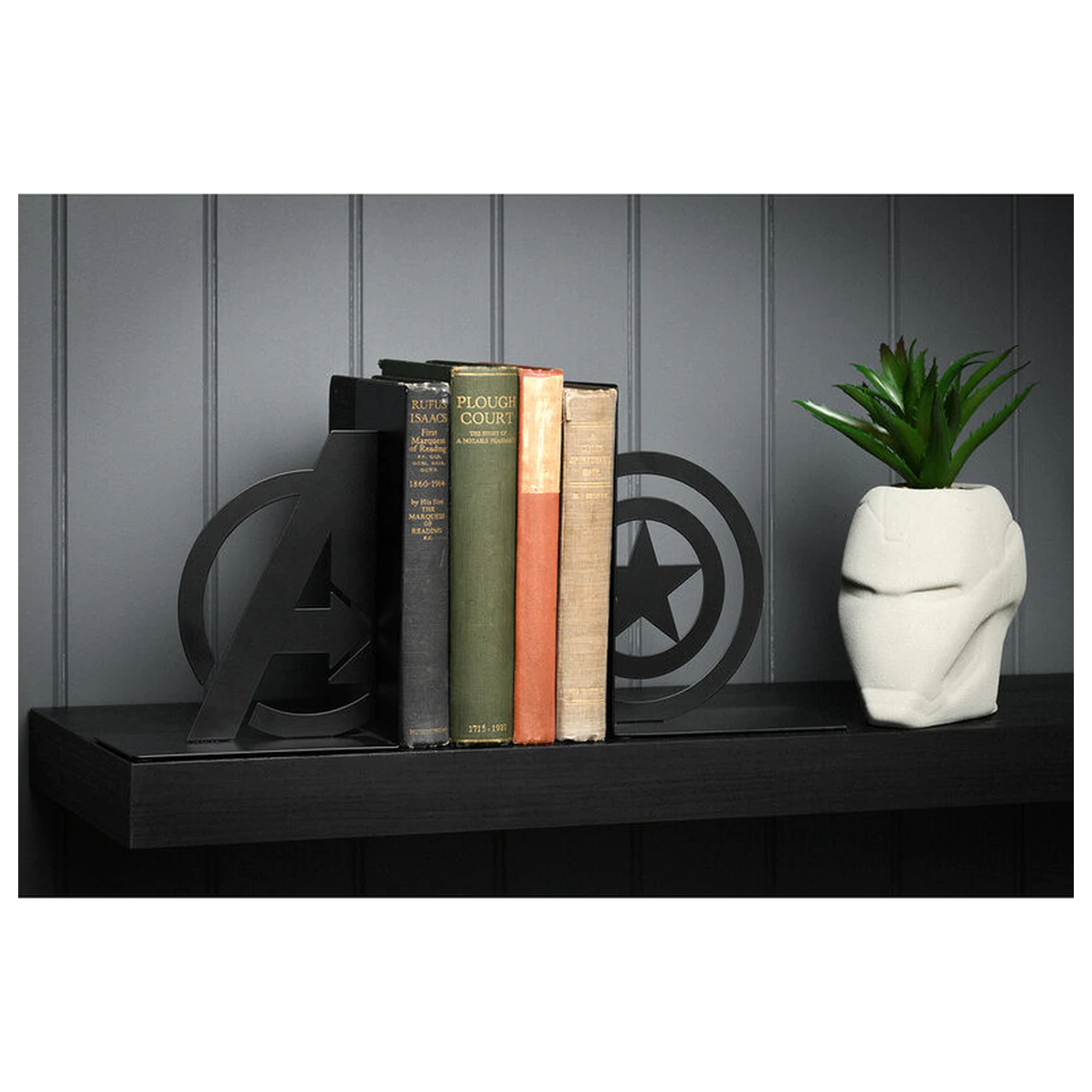 Marven Avengers Captain America metal bookends product photo